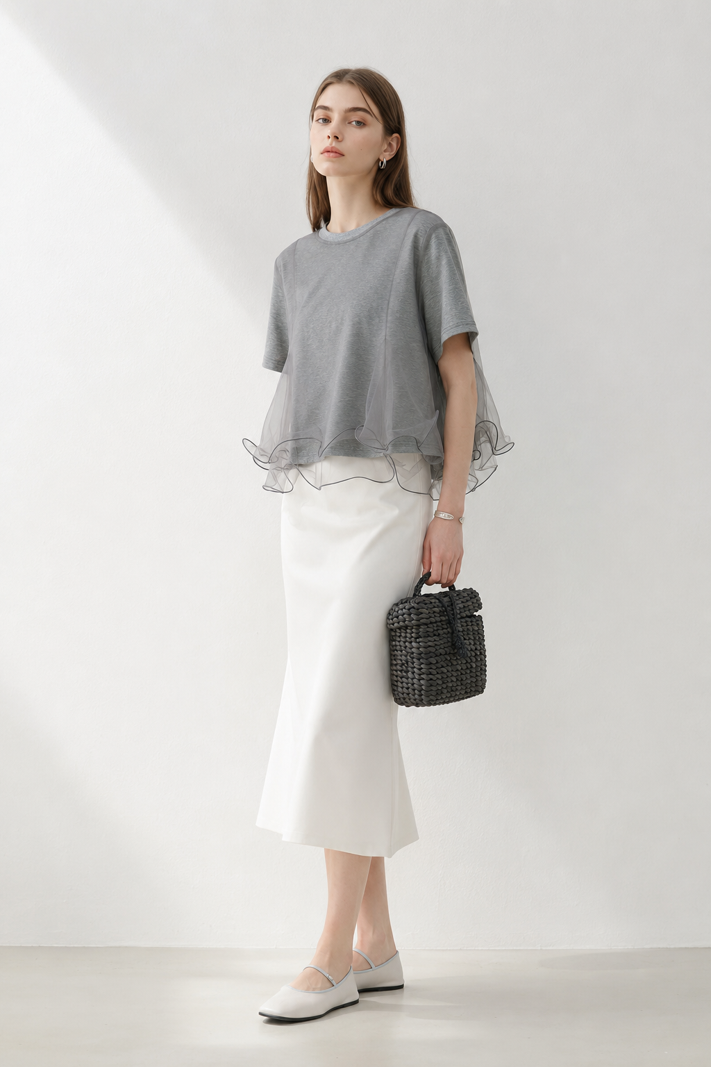 Organza Layered T-Shirt