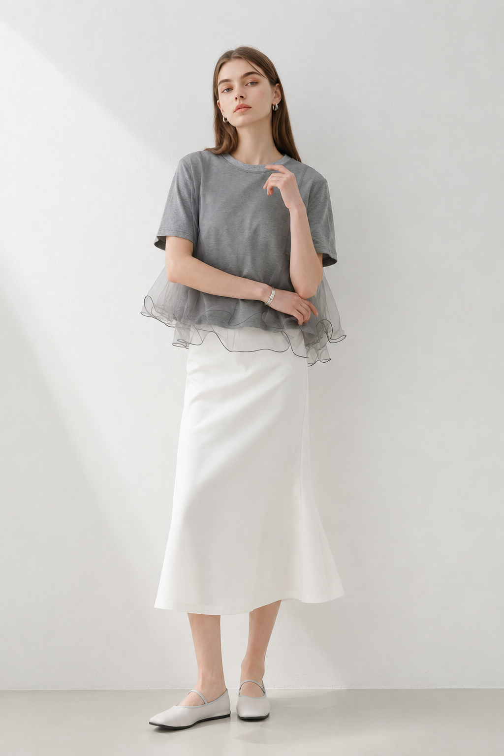 Organza Layered T-Shirt