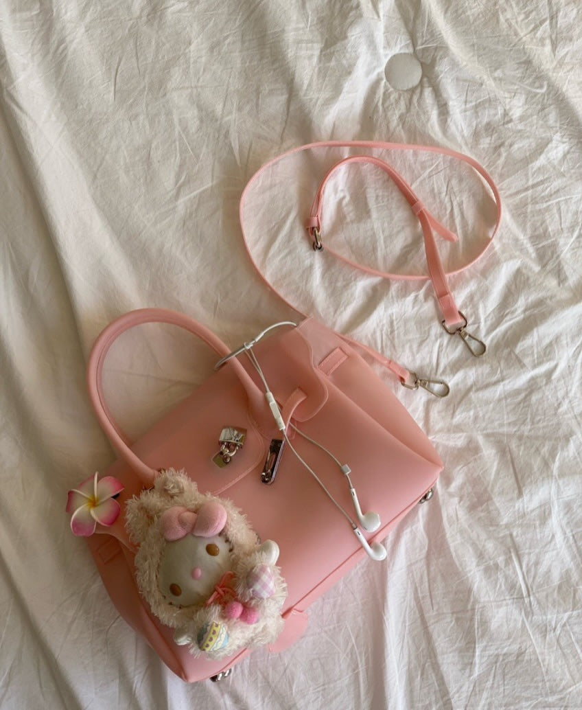 Jelly Buckle Shoulder Bag ✨ Y2K Clear Girl Tote ✨ Glossy Summer Handbag