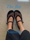 ✨Y2K Sparkle Crystal Mesh Flats ✨