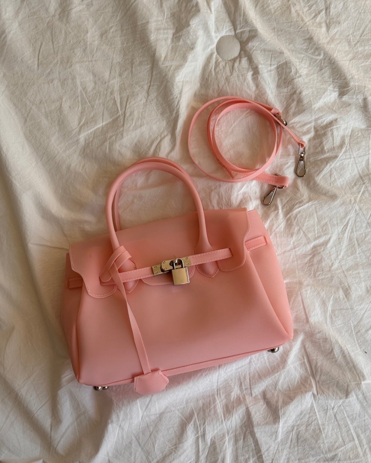 Jelly Buckle Shoulder Bag ✨ Y2K Clear Girl Tote ✨ Glossy Summer Handbag