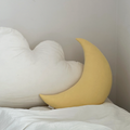 Organic Cotton Muslin Crescent Moon Pillow | Soft Baby Nursery Cushion