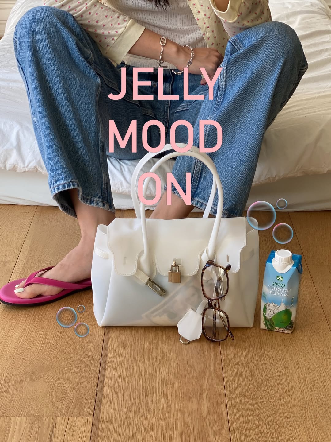 Jelly Buckle Shoulder Bag ✨ Y2K Clear Girl Tote ✨ Glossy Summer Handbag