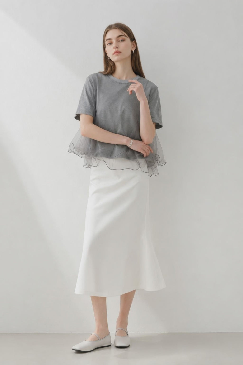 Organza Layered T-Shirt