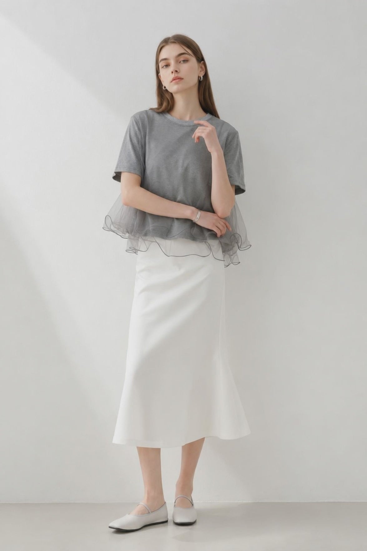 Organza Layered T-Shirt